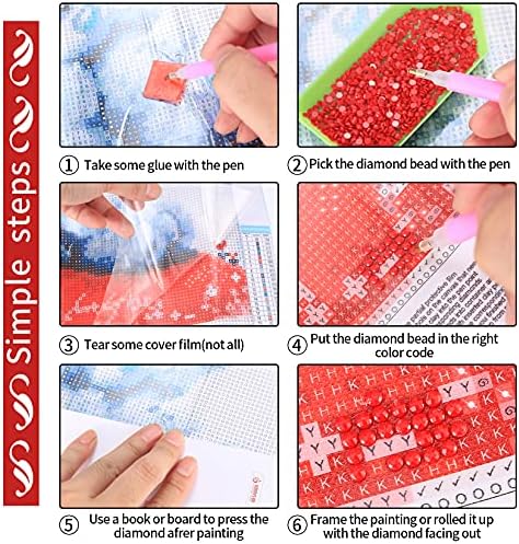 Zhujiehigh DIY 5D Diamond owl Kits, Full Drill Diamond Arts and Crafts Pictures Painting for Adults and Kids, Crystal Rhinestone Cross Stitch Embroidery Kits for Home Wall Decor