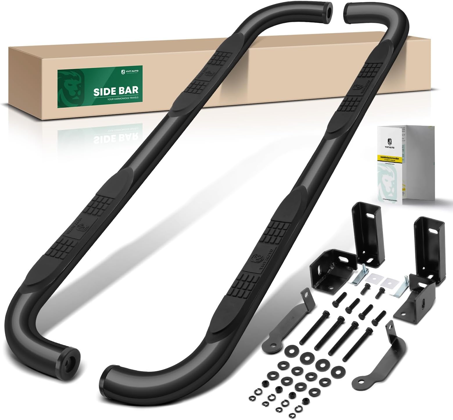 YHTAUTO 3 Inch Running Boards Nerf Step Bars Fit for Chevy Tahoe & GMC Yukon 2000-2020, Cadillac Escalade 2002-2018, Exclude Z71 Denali Yukon XL, Side Step Rails Off-Road Accessories