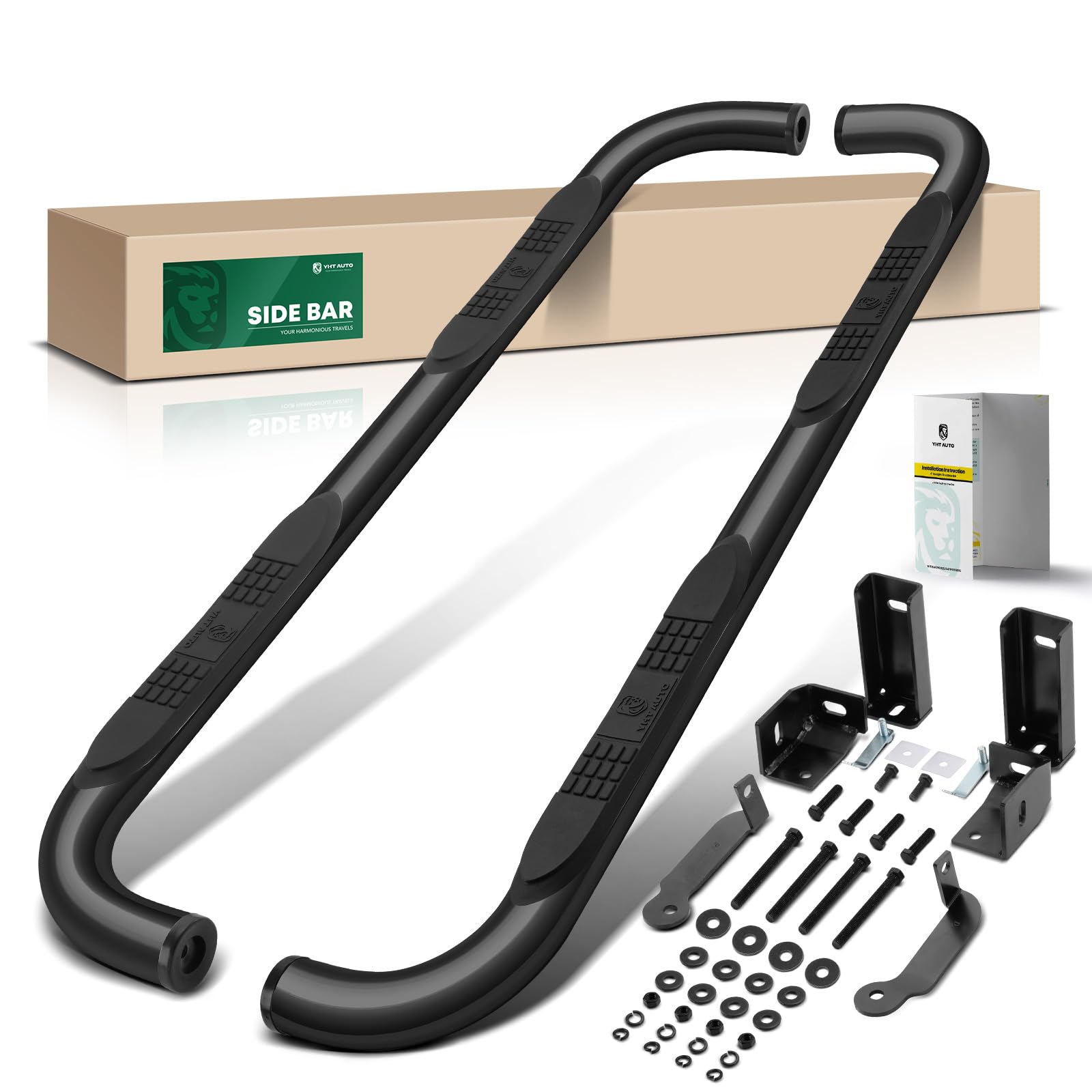 YHTAUTO 3 Inch Running Boards Nerf Step Bars Fit for Chevy Tahoe & GMC Yukon 2000-2020, Cadillac Escalade 2002-2018, Exclude Z71 Denali Yukon XL, Side Step Rails Off-Road Accessories