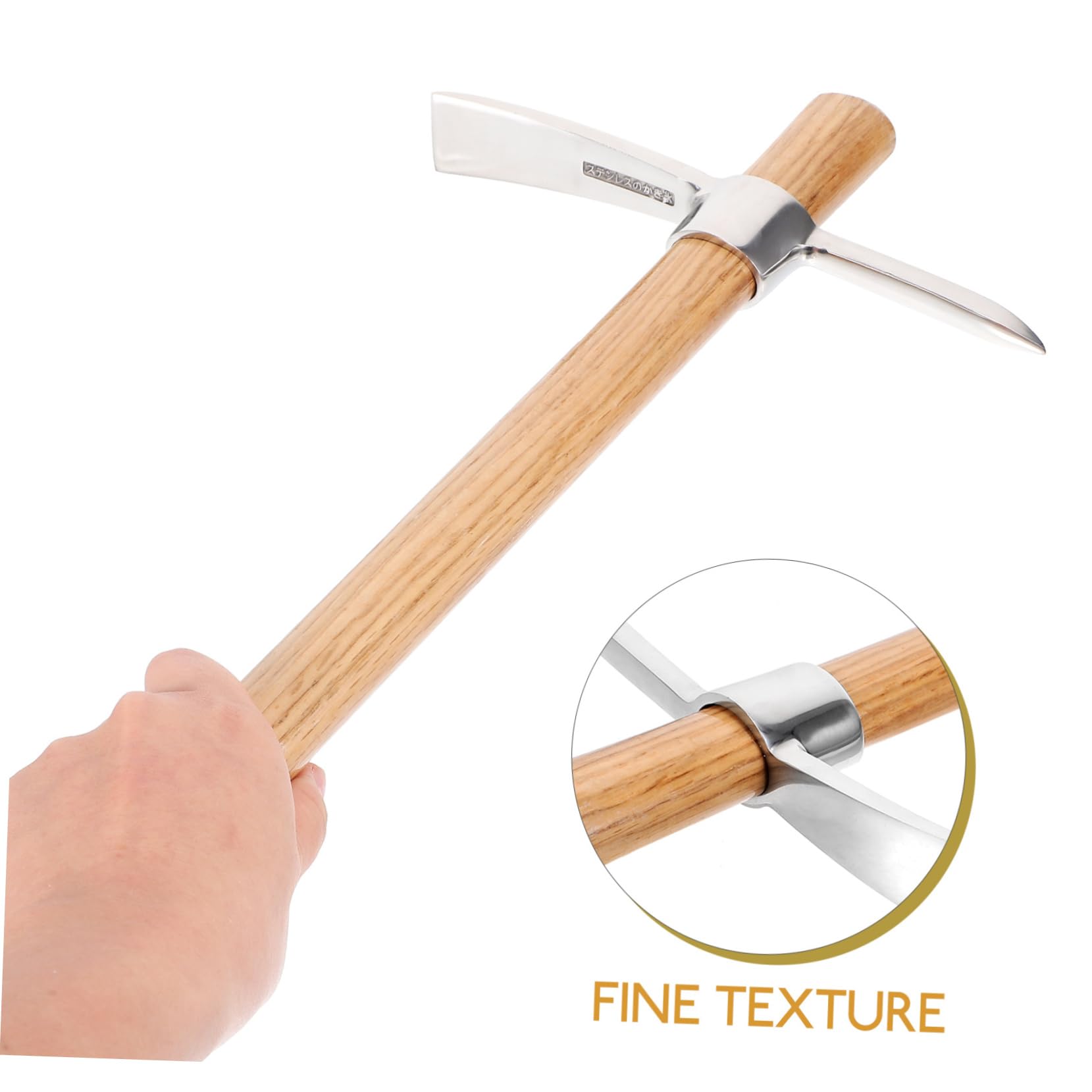 Yardwe 4 Piezas azada para cavar Tierra Herramientas de jardinería Cenefa Semillas Fuerza guadaña maceteros Plant Pot azada de Mano Herramienta de jardín azada para Plantar Flores Madera