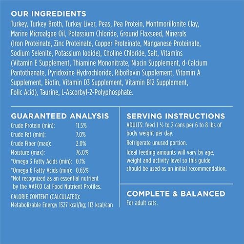 Miniatura 9 de Nature's Variety Receta Instinct con ingredientes dietéticos limitados, alimento enlatado húmedo para gatos, Pavo