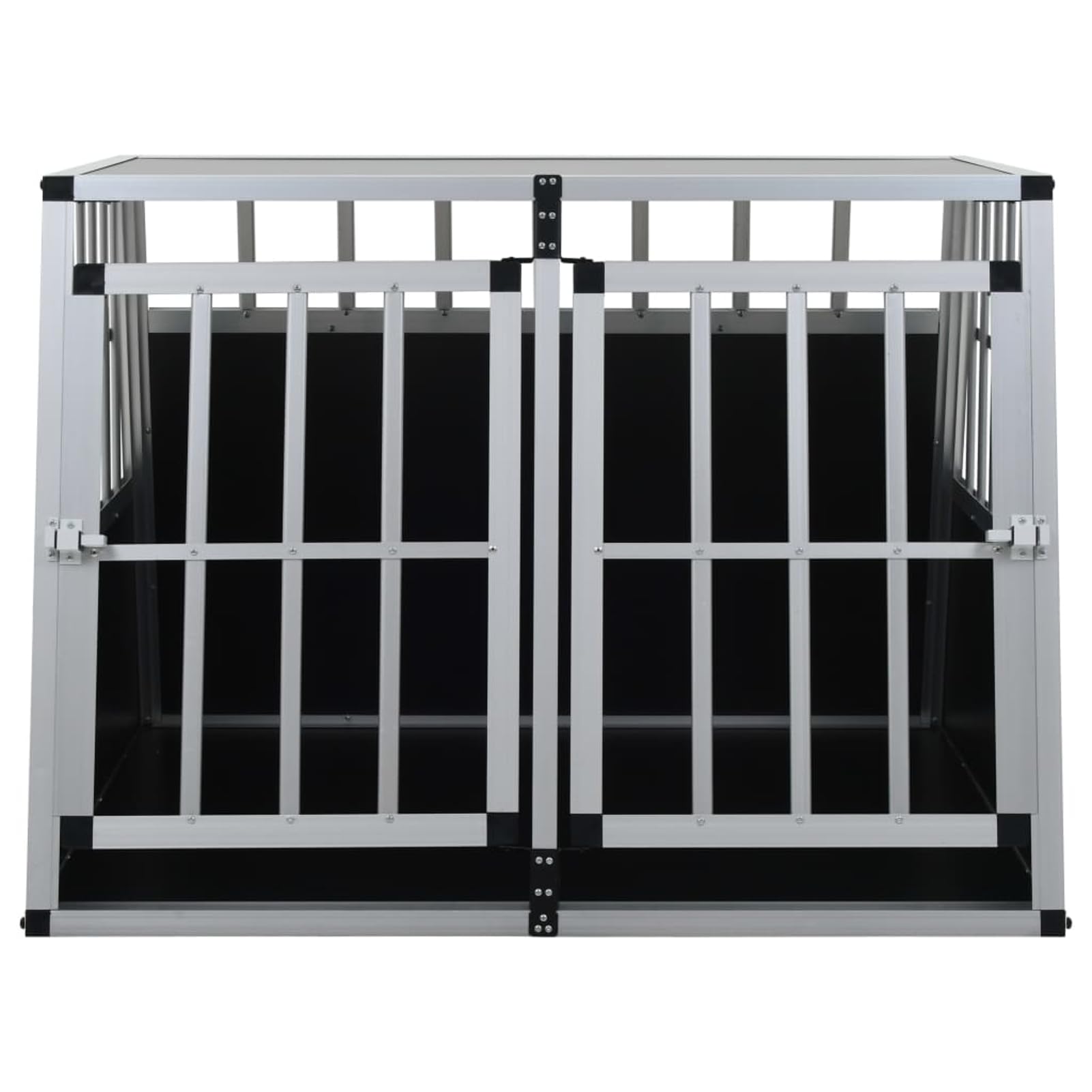 Hundetransportbox mit Doppeltür 94 x 88 x 69 cm Hundebox 170665