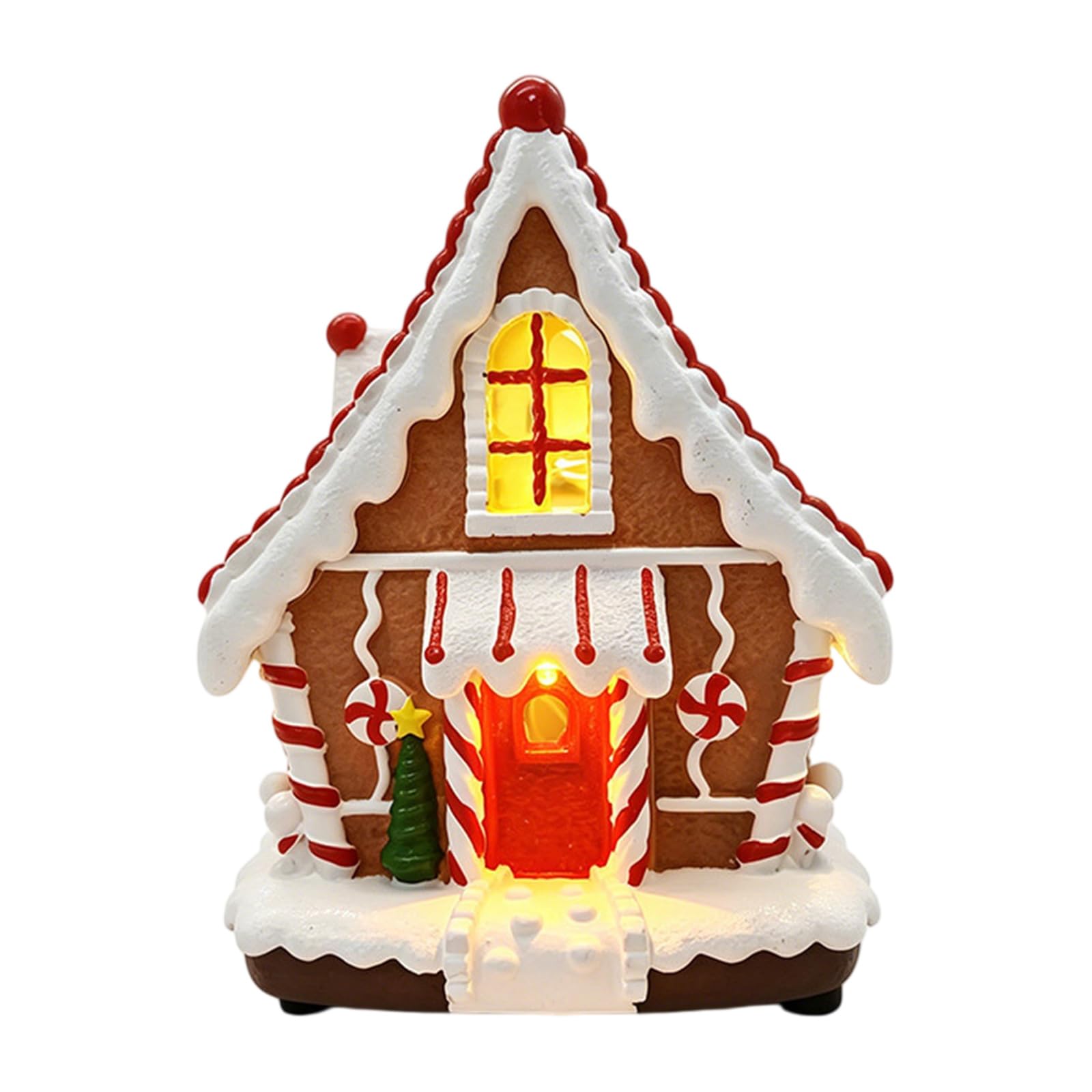 Tsophreniq LED Musical Gingerbreads House with Warm Lights and 8 Christmas Songs for Holiday Decorations and Family Gatherings Musical Christmas Deck