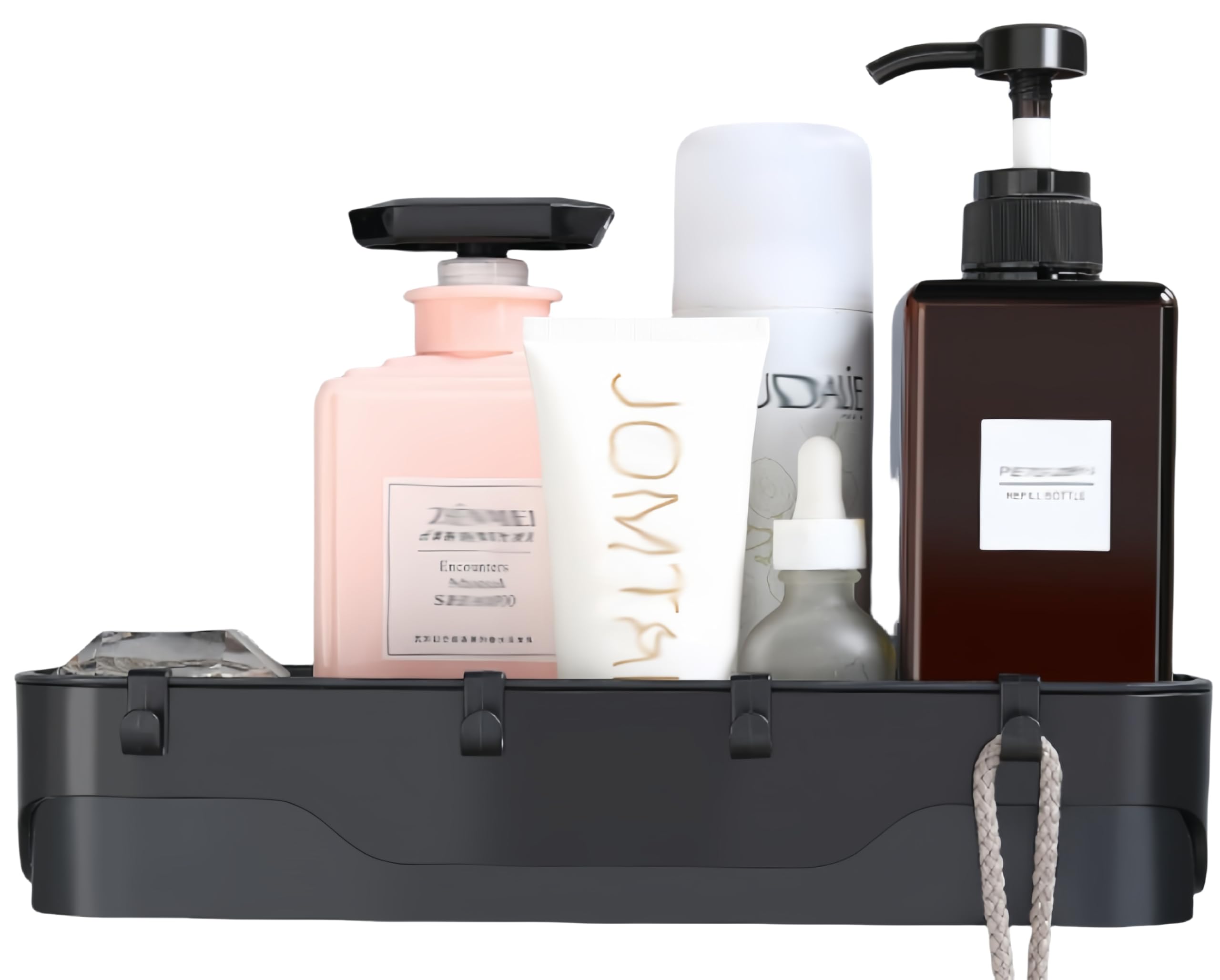 SEIDO Drainage Shower Organizer Rack Tool-Free Install Acrylic Shower Caddy Multi-Use Floating Shelf for Bathroom Laundry Countertop Shower