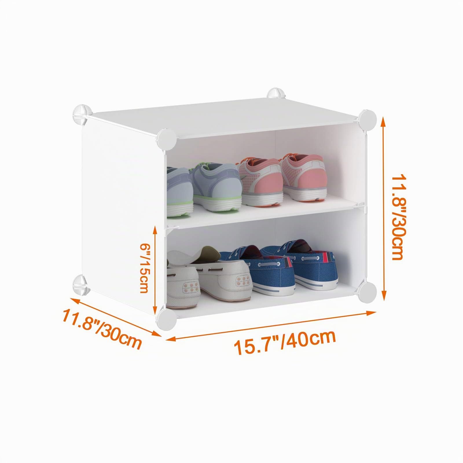 Mobile scarpa, 5 livelli di stoccaggio, scarpa, 20 paia piano scarpa con porta, armadio per scarpe per ingresso soggiorno camera da letto, bianco