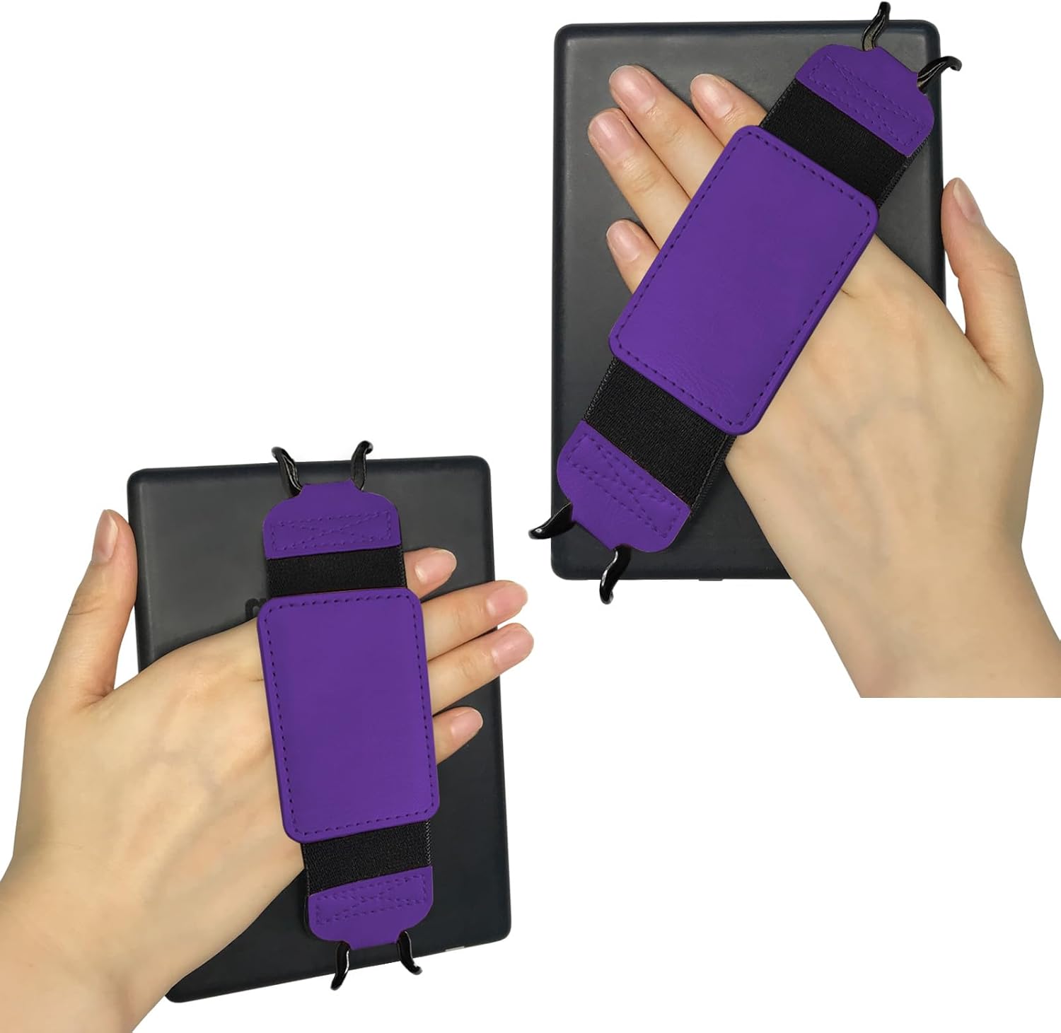 secure hand strap for 6-7" kindle and tablets, handle grip for tablet ereaders fire - kobo/voyaga/lenovo/sony kindle e-book tablet(purple)
