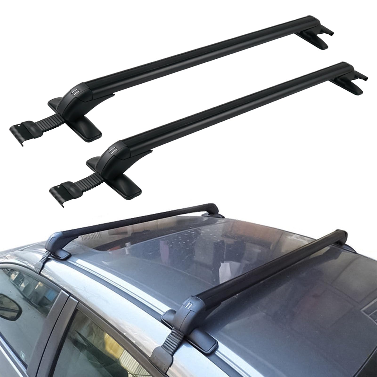 Bevinsee Roof Rack Cross Bars Compatible with Honda Civic 2006-2020 with Anti-Theft, Aluminum Luggage Crossbars Car Rooftop Cargo Bag Kayak Bike Luggage Snowboard Skiboard Carrier Canoe Kayak Bike