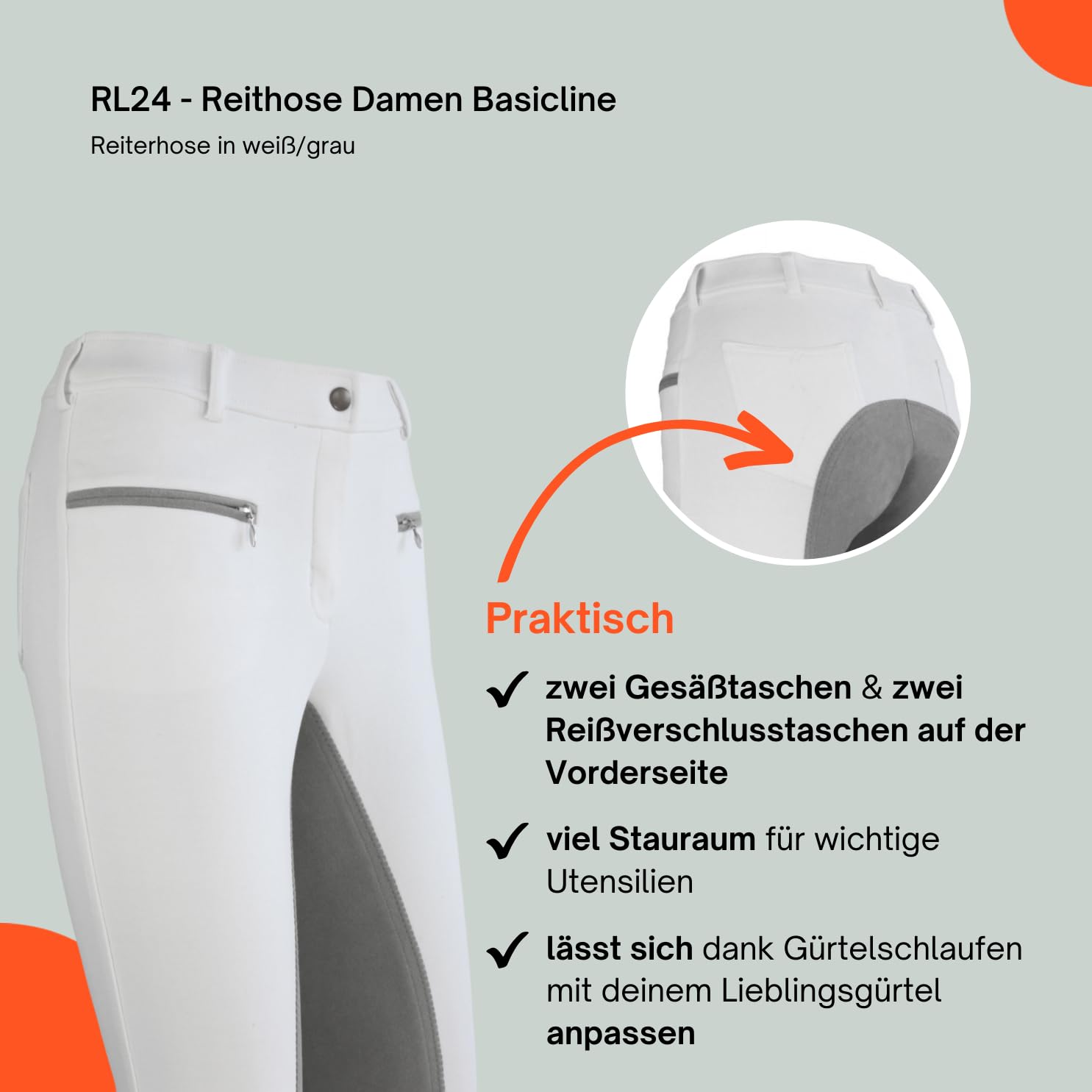 RL24 - Damen Reithose Vollbesatz BASICLINE