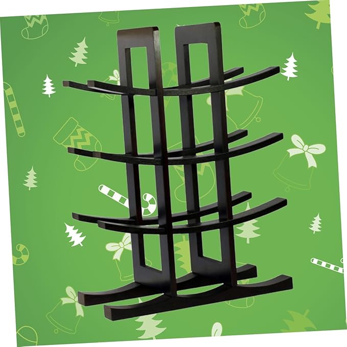 Soporte para Botellas de Vino de Madera Negra UKCOCO miniatura 5