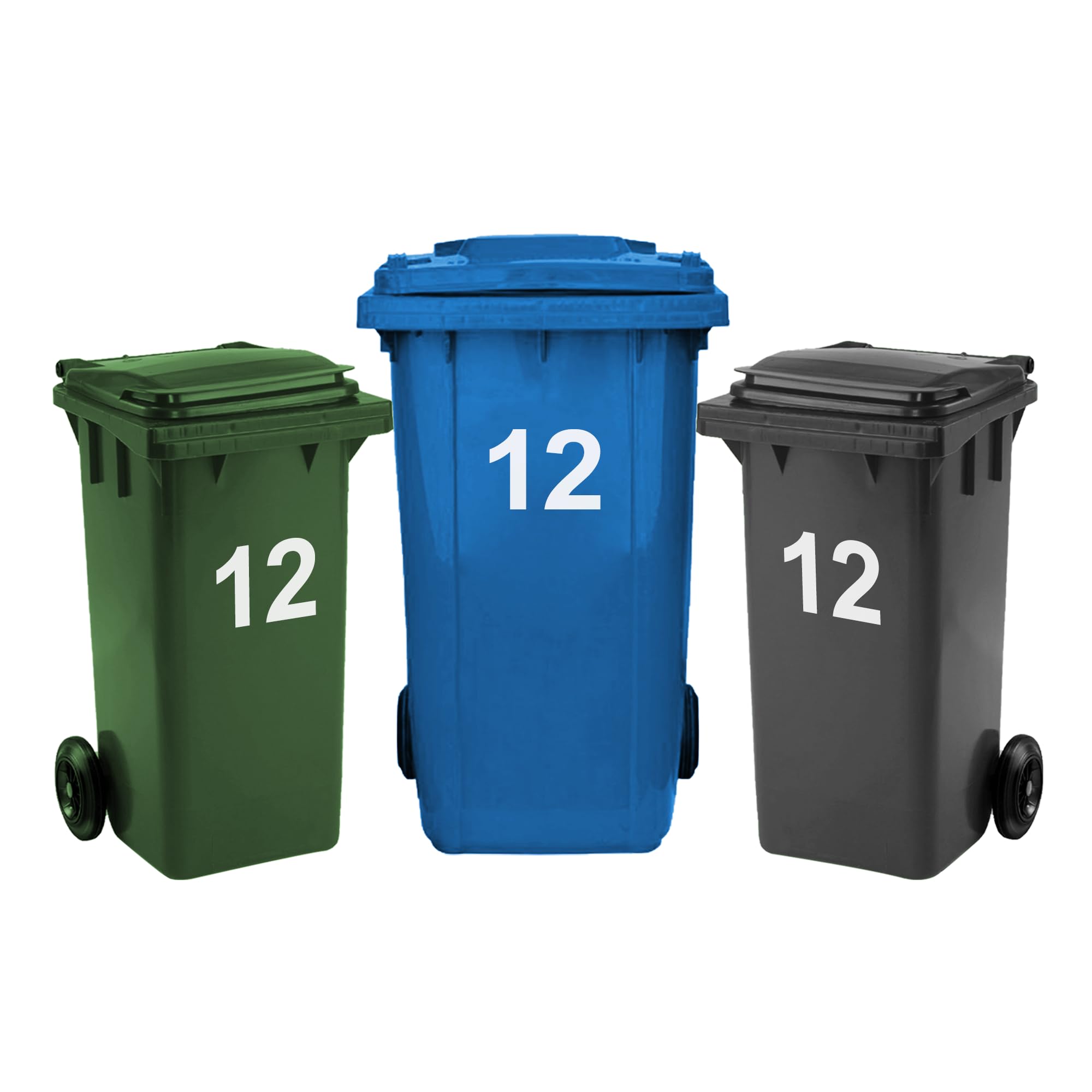 Rubigo 3 x Bin Numbers for Wheelie Bins, 0-99, Letters A-D, 17.5cm Dustbin Stickers, Easy Application Stick On Number Stickers - Weatherproof Self Adhesive Vinyl (5) — view 23