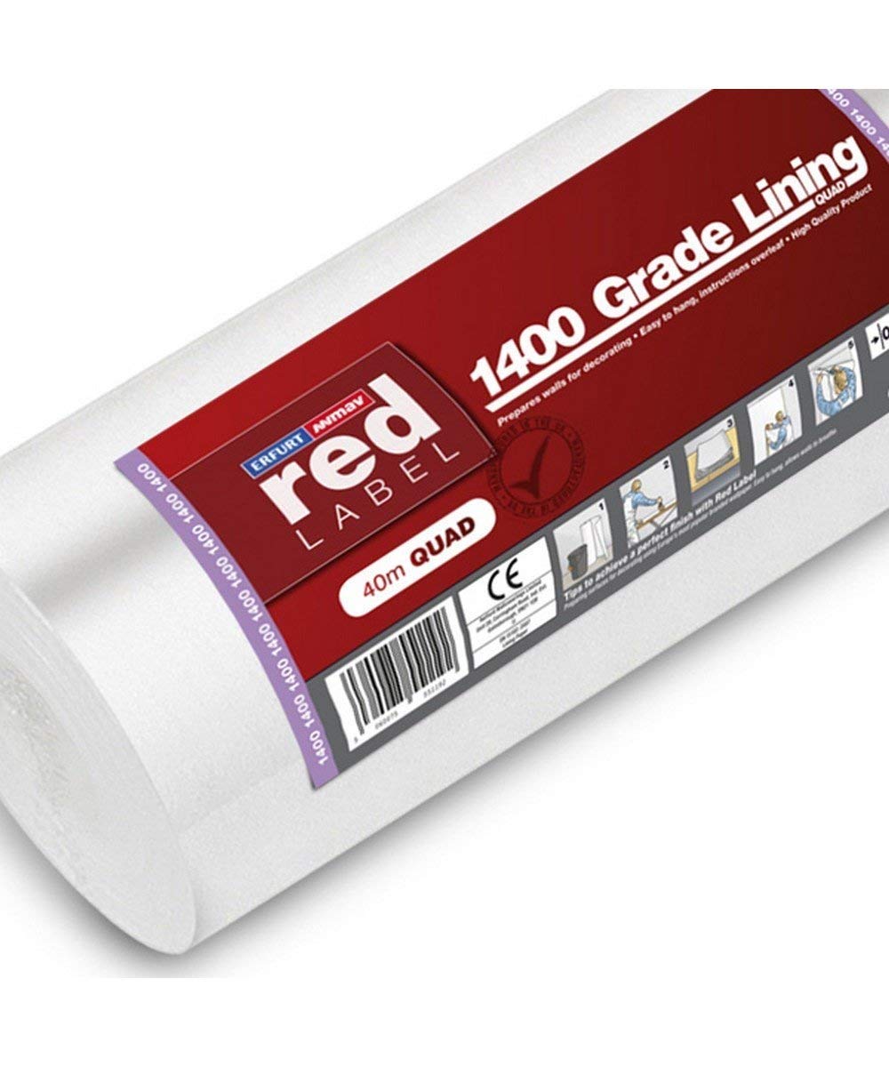 Erfurt MAVRed Label Lining Paper 1400 Grade Quad Roll 40 Metres -