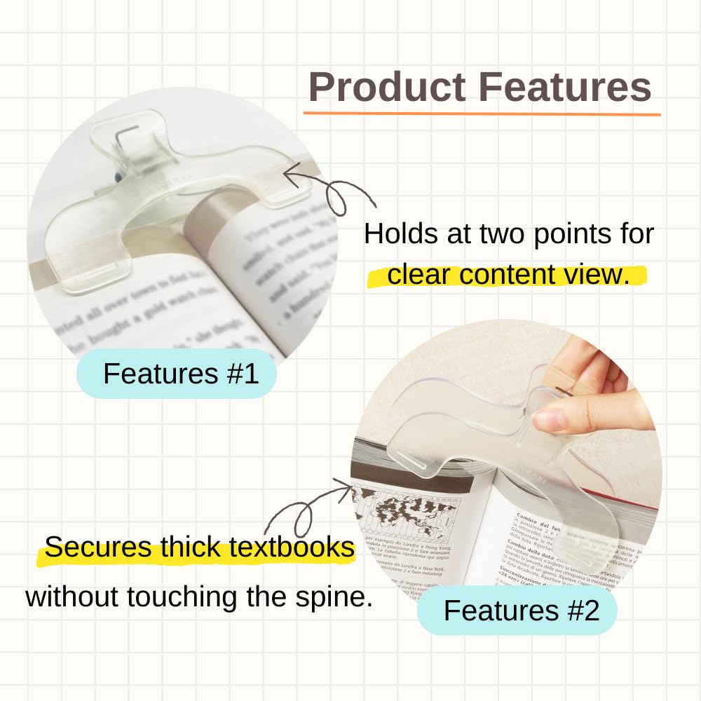 Sun-Star Versatile Crown Page Holder Clip, Ideal for Notebooks Textbooks, Sheet Music and Maps - Image 4