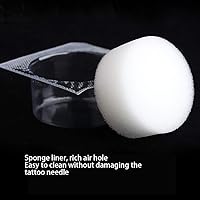 Vista 4 de 18 piezas desechables de aguja de inmersión de espuma para cabeza de aguja, accesorios de taza de limpieza, cartucho profesional de espuma