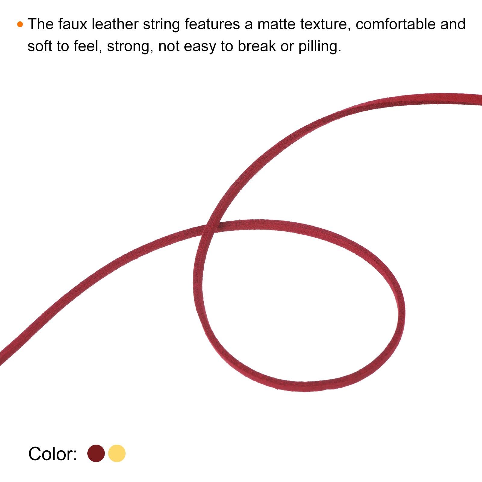 PATIKIL 2.7mm 49 Yard Suede Cord with Roll Spool - Image 3