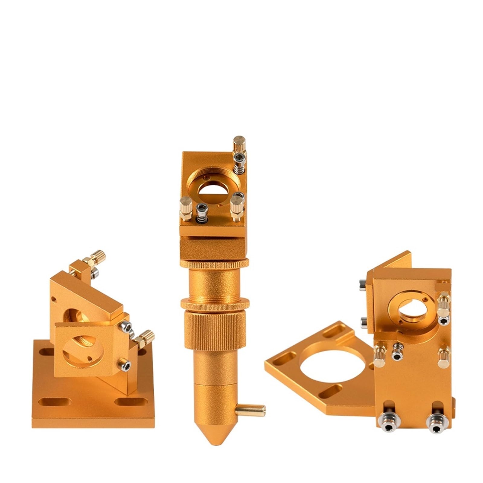CO2 Laser Head Set D12 18 20 FL50.8mm Lens Gold Color for 2030 4060 K40 Laser Engraving Cutting Machine(Set C)