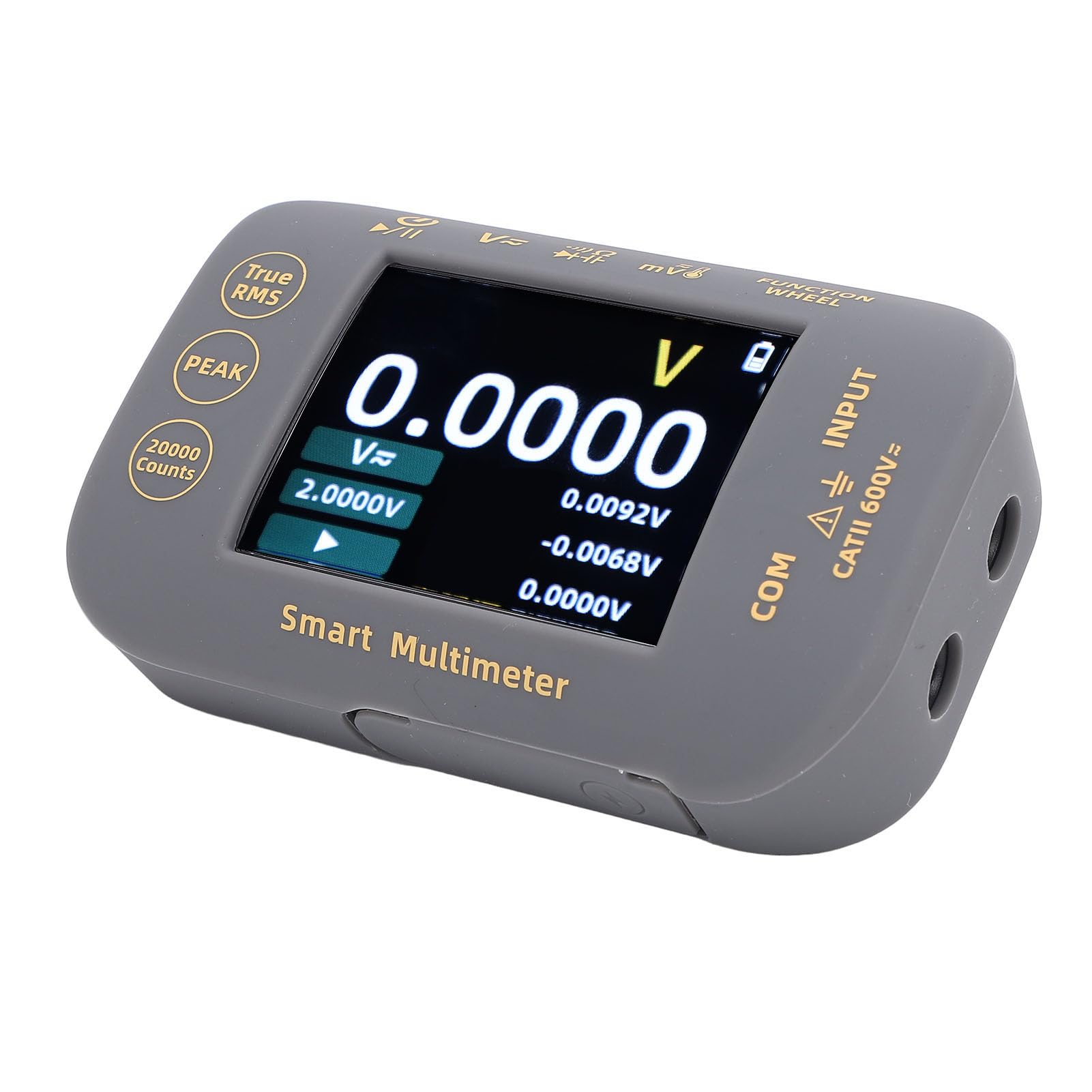 Multimetro Digitale Fotovoltaico, Multimetro LCD, Ricaricabile con Schermo LCD da 2,8 Pollici, Misurazione Versatile, Silicone Morbido, Supporto Integrato, Ideale per Sistemi Fotovoltaici