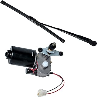 UTV Windshield Wiper Kit 12V by Wadoy Compatible with Polaris Ranger RZR 800/900 / 1000, Electric Motor Universal UTV Windshield Wiper Kit 16" Wiper Blade with 90 Degree Wipe Motor