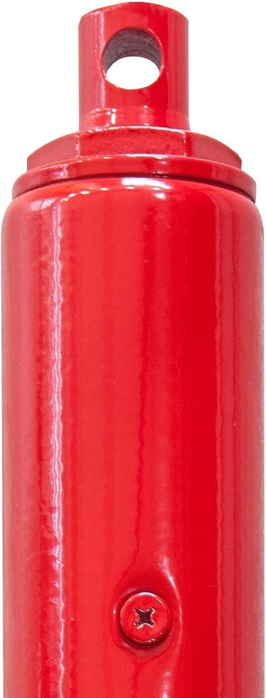 Big RED 8 Ton Hydraulic Long Ram Jack with Double Piston Pump and Clevis Base, Fits for Garage/Shop Cranes, Engine Hoists, and More