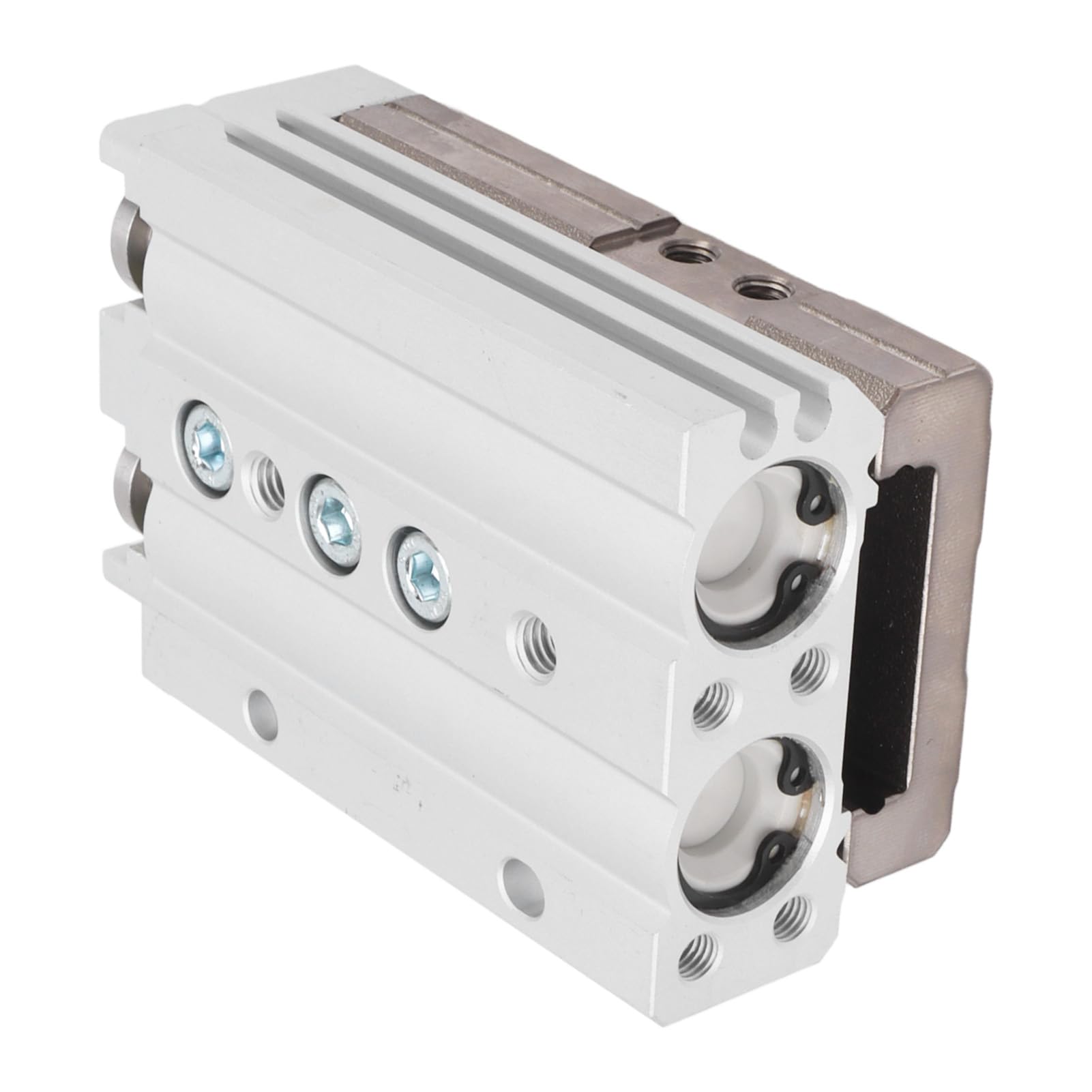 Doppelwirkender Pneumatikzylinder, Doppelwellenkolben, Aluminiumlegierung, hohe Druckstabilität, präzise Abmessungen für Automatisierungsanlagen
