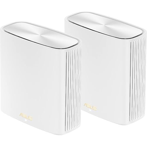 ASUS ZenWiFi Whole-Home Dual-Band Mesh WiFi 6 System XD6 White - 2 Pack, Coverage up to 5,400 sq.ft & 4+ Rooms, 5400Mbps, AiMesh, Lifetime Free Internet Security, Parental Control, Easy Setup