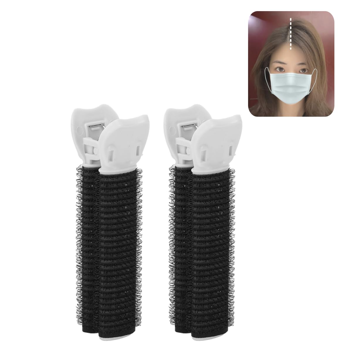 NICECONE 2-teiliges Windform-Kamm-Set – Für Volumen & Flauschigen Pony, 3- & 6-Zähne, Rosa