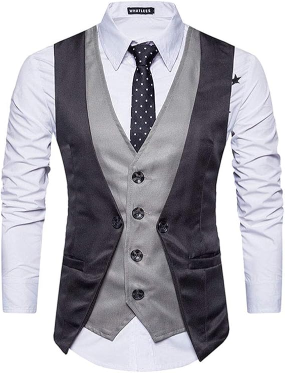 Amazon Mirroryou ミラーユー ベスト メンズ ジレベスト 重ね着 風 メンズ フェイク レイヤード 結婚式 パーティー シルエット付き ベスト 通販