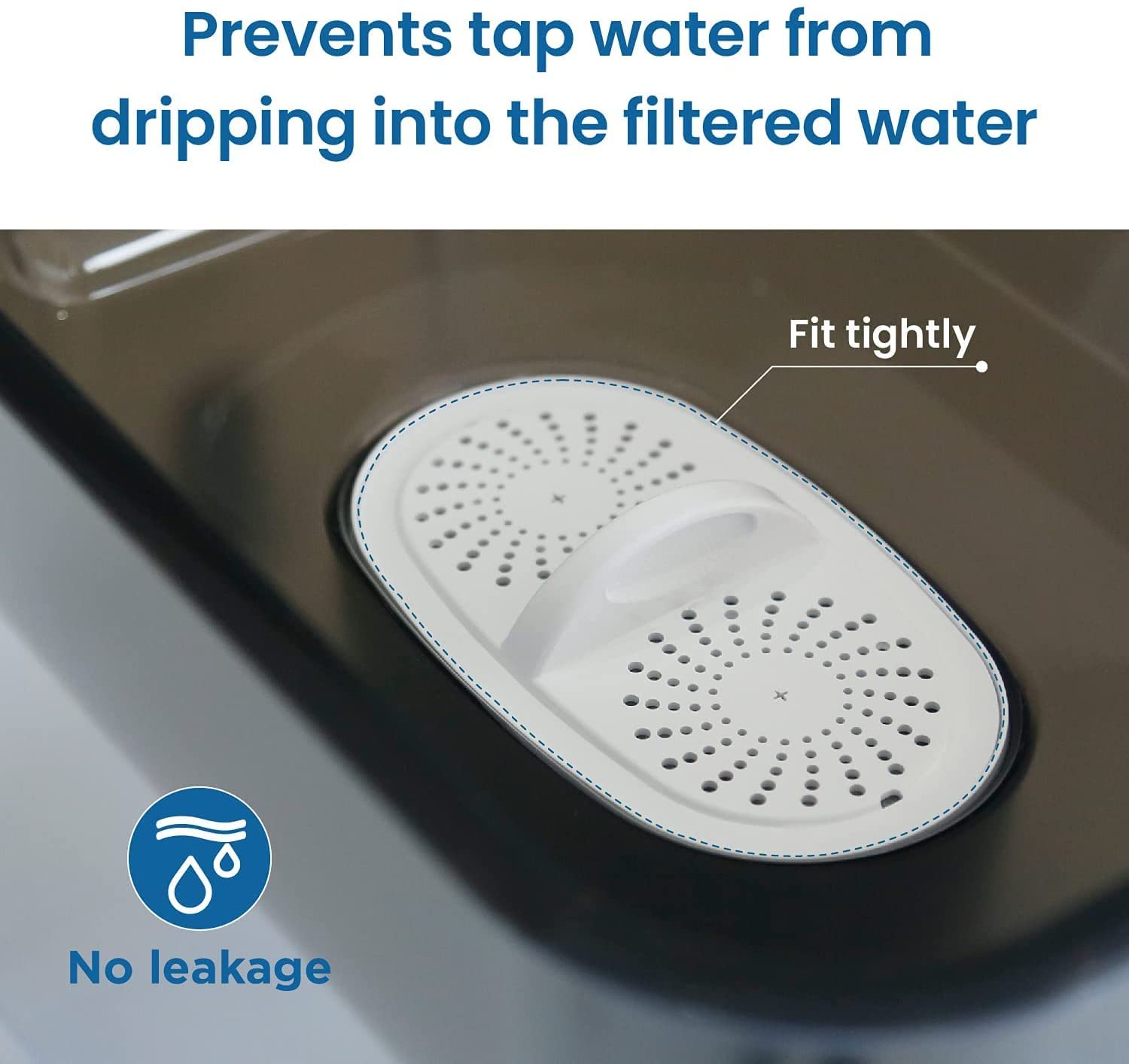 Waterdrop WD-PF-01A Plus filtry zastępcze z certyfikatem NSF do wszystkich systemów filtracji dzbanków Waterdrop o pojemności do 757 litrów (3 sztuki)