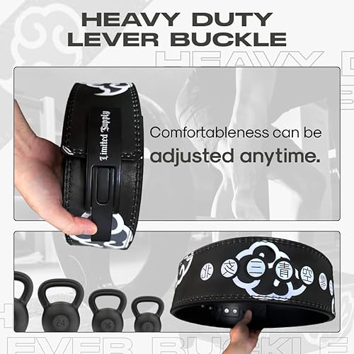 Miniatura 2 de Cinturón de palanca de anime, cinturón de levantamiento de pesas, resistente para levantamiento de pesas, cinturón de gimnasio para levantamiento de