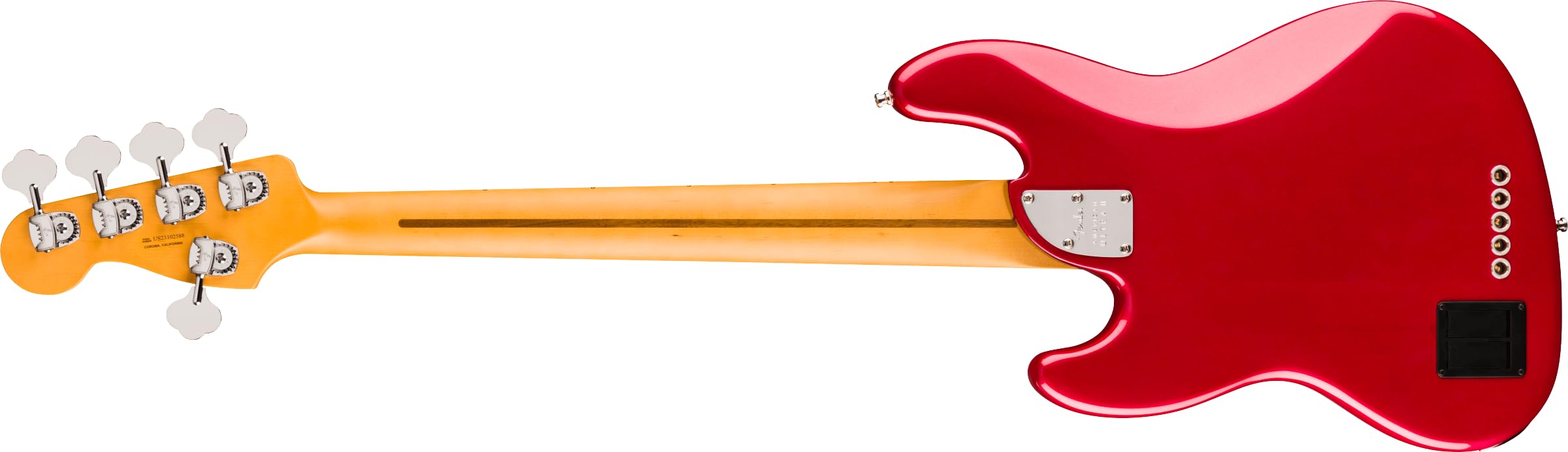Amazon Fender フェンダー エレキベース American Ultra II Jazz Bass V, Maple Fingerboard, Sinister Red ハードケース付き エレキベース 楽器・音響機器