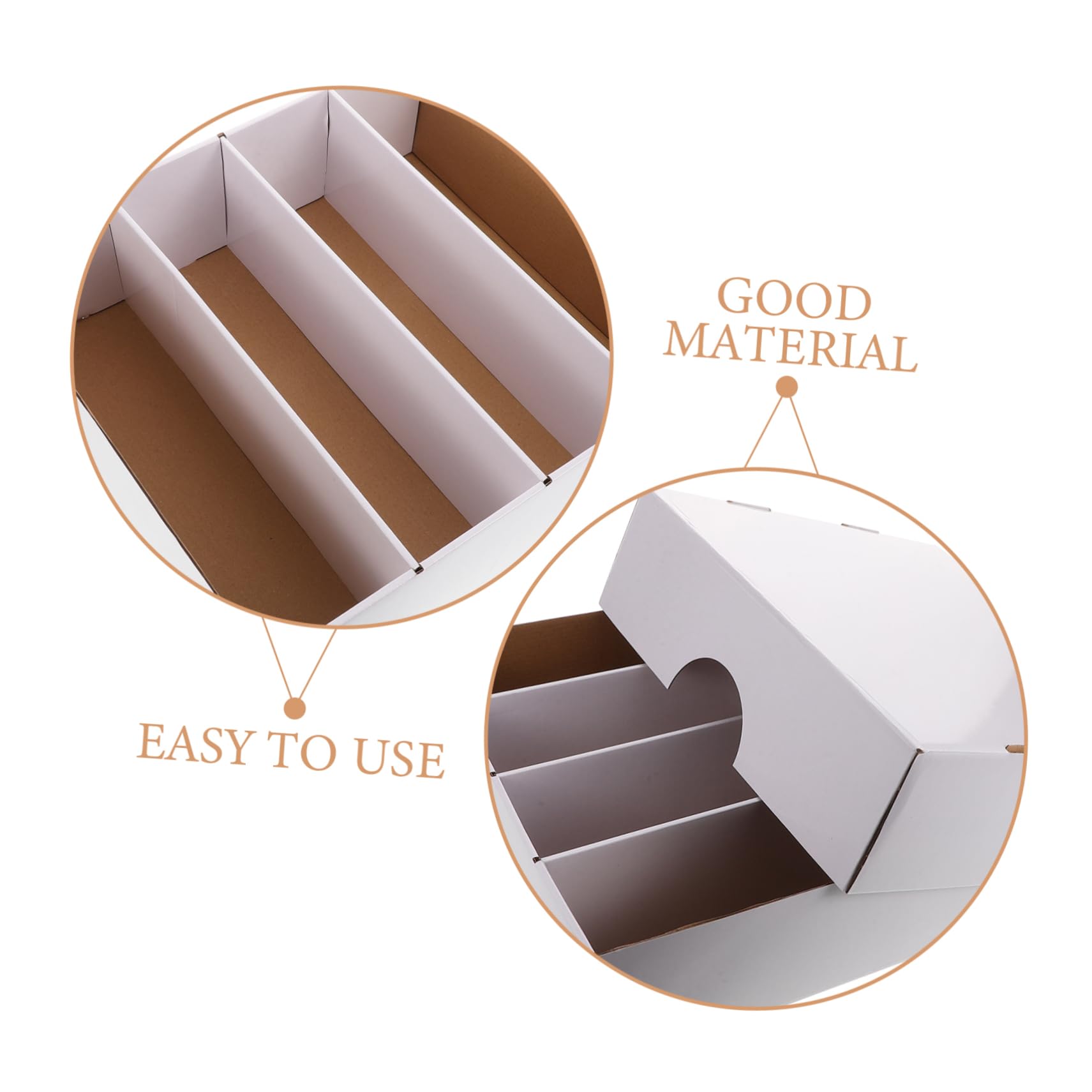 Toyvian Scatola Portacarte Collezionabili Pieghevole in Carta Bianco, Card Box con Divisori e Scomparti Multipli, per Organizzare Carte da Gioco, Salvaspazio