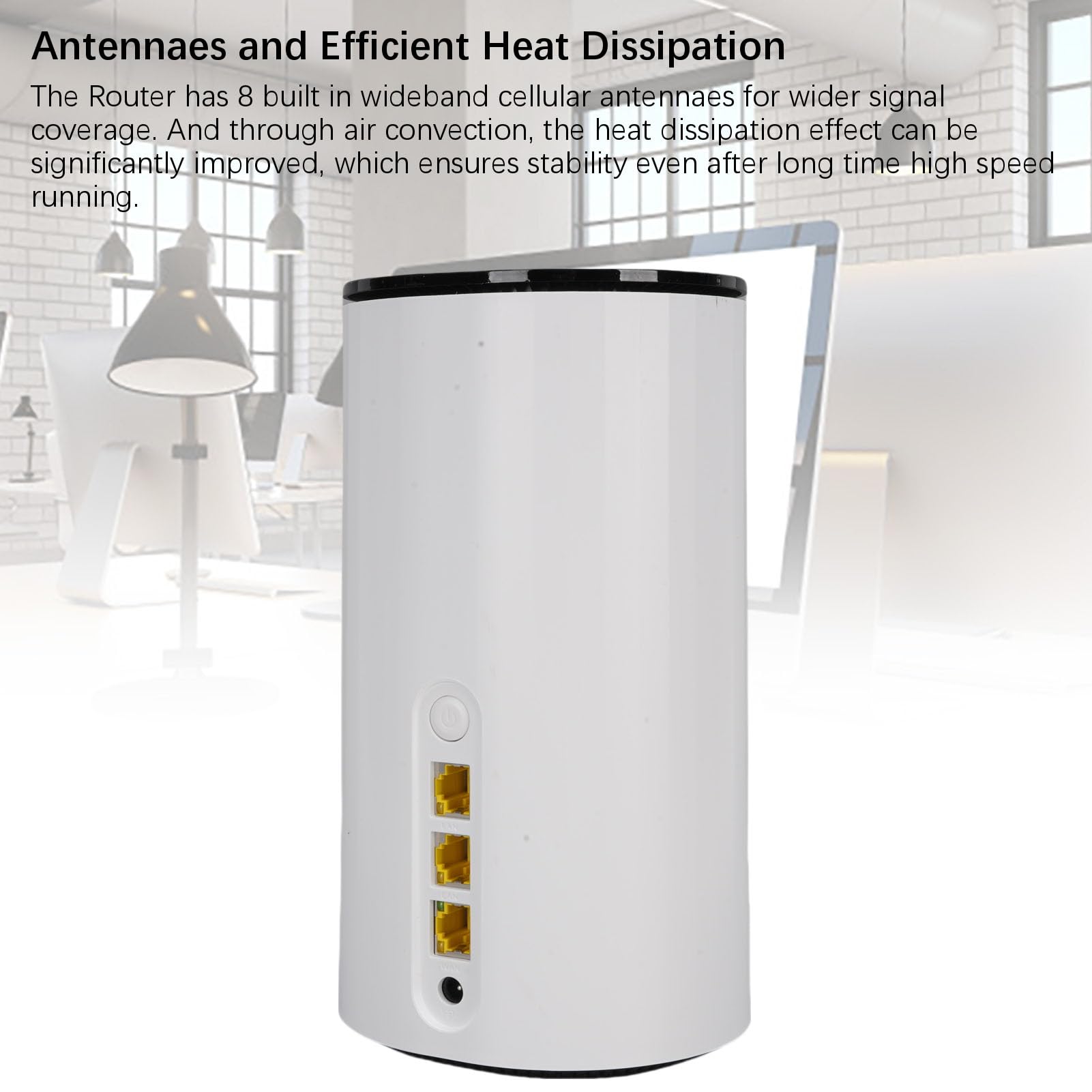 ASHATA Route WiFi 6 Double Bande avec 2 Emplacements pour Carte Nano SIM Plug and Play, Passerelle Cellulaire, Partage Multi-utilisateurs, Routeur CPE NR NSA SA 5G Haute Vitesse avec WAN (Prise UE)