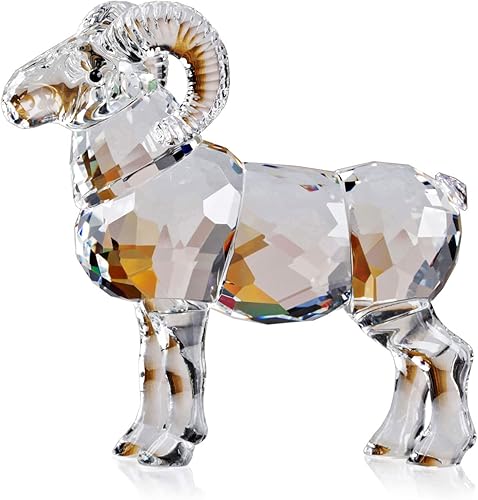 ColecciĂłn de figuras de arte de cabra de cristal realista adorno de estatua para decoraciĂłn del hogar blanco ColecciĂłn de figuras de arte de cabra de cristal realista adorno de estatua para decoraciĂłn del hogar blanco