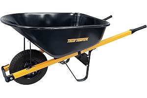 True Temper R6STFFEC 6 Cu. Ft. Steel Tray Wheelbarrow