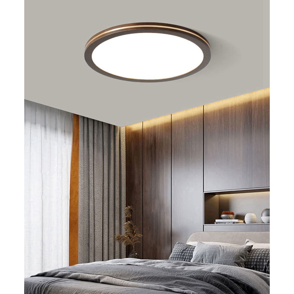 Luz LED De Panel Plano, Luz Blanca Diurna 6000k, 36W 3000LM, Luz De Techo Empotrada Ultradelgada De 1,1 Pulgadas, Accesorios De Iluminación De Madera Y Acrílico