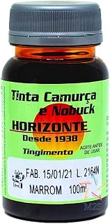 Tinta para Artigos de Couro Camurça e Nobuck - 100 ml - Cor: Marrom
