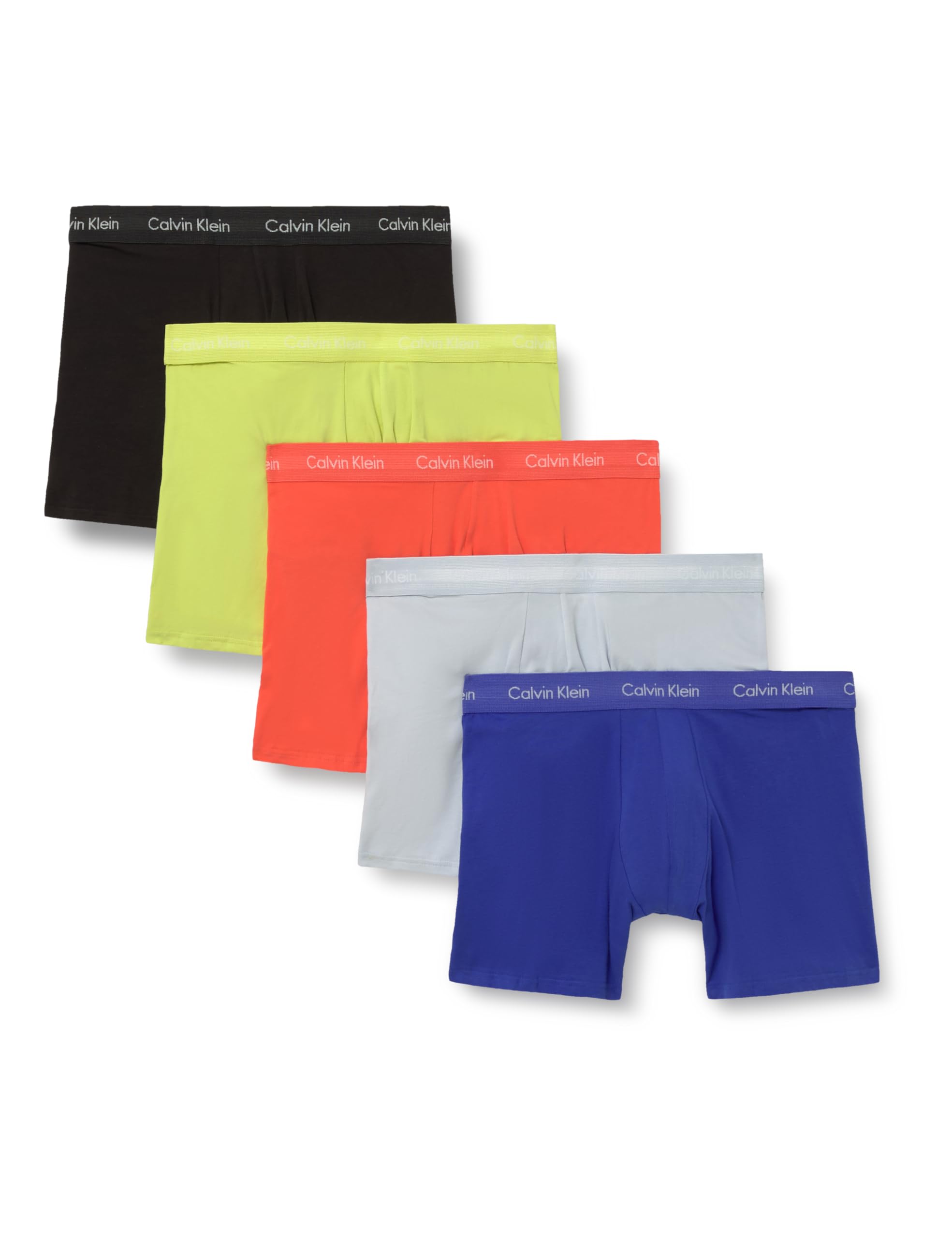 Calvin Klein Men Boxer Brief 5pk GREEN (GREEN BLOOM/DAZZLING BLUE/BLACK/) S