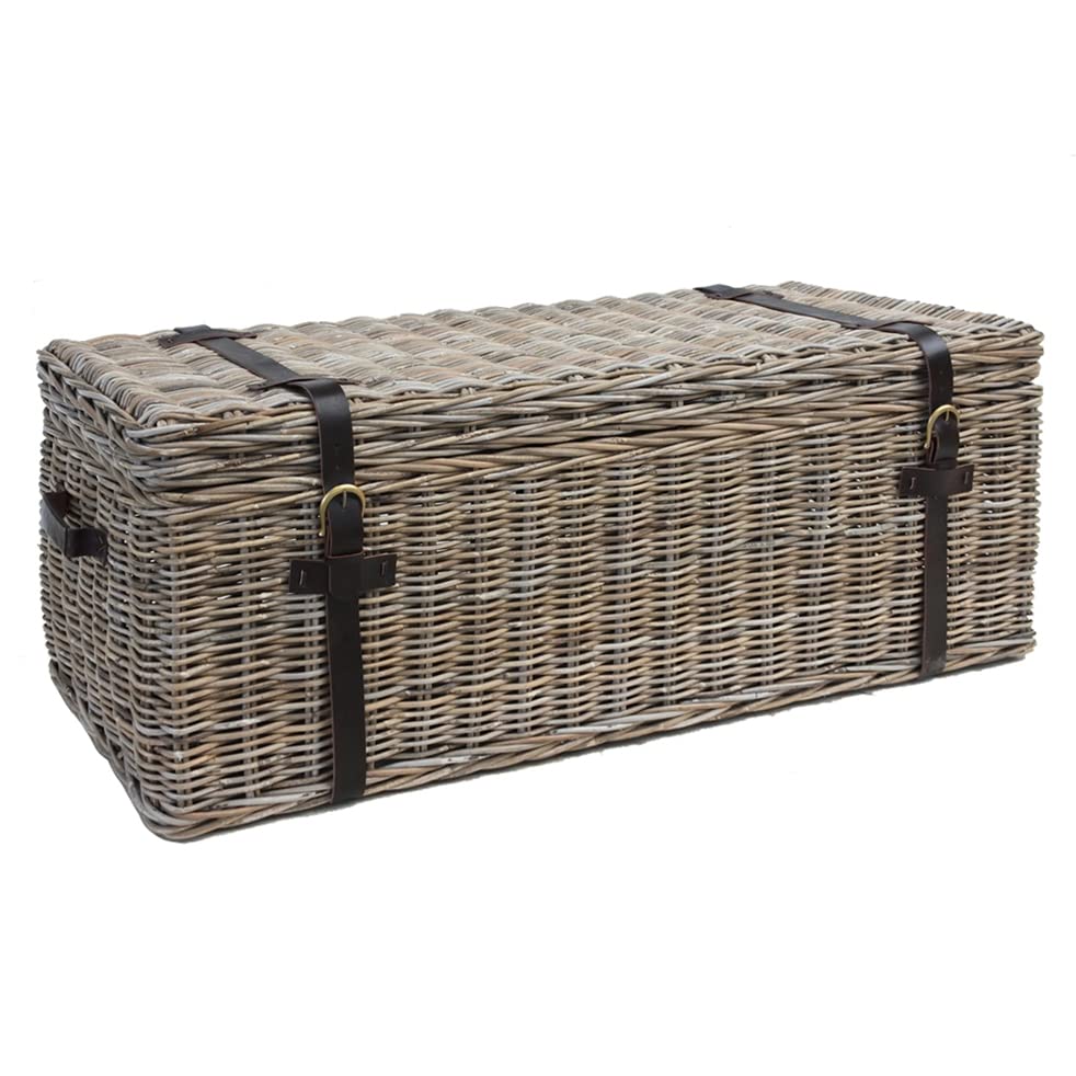Malle Exotique Vintage R1787 - Meuble De Rangement Déco, Usage Multiple