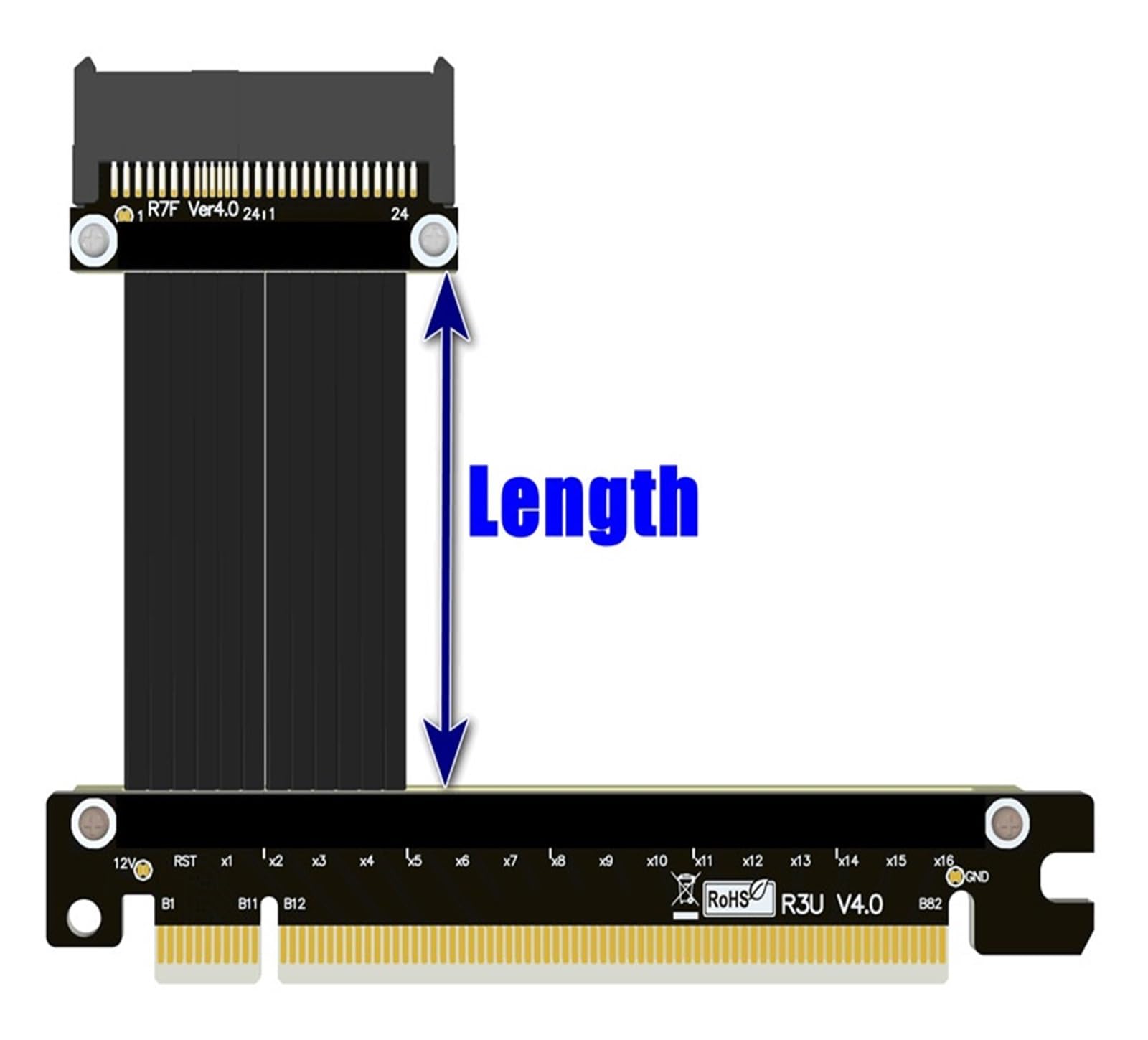 Adapter PCIe X16 na U.2 przedłużacz do U.2 NVMe SSD Gen4 SFF-8639 (15 cm, R37UL 4.0)