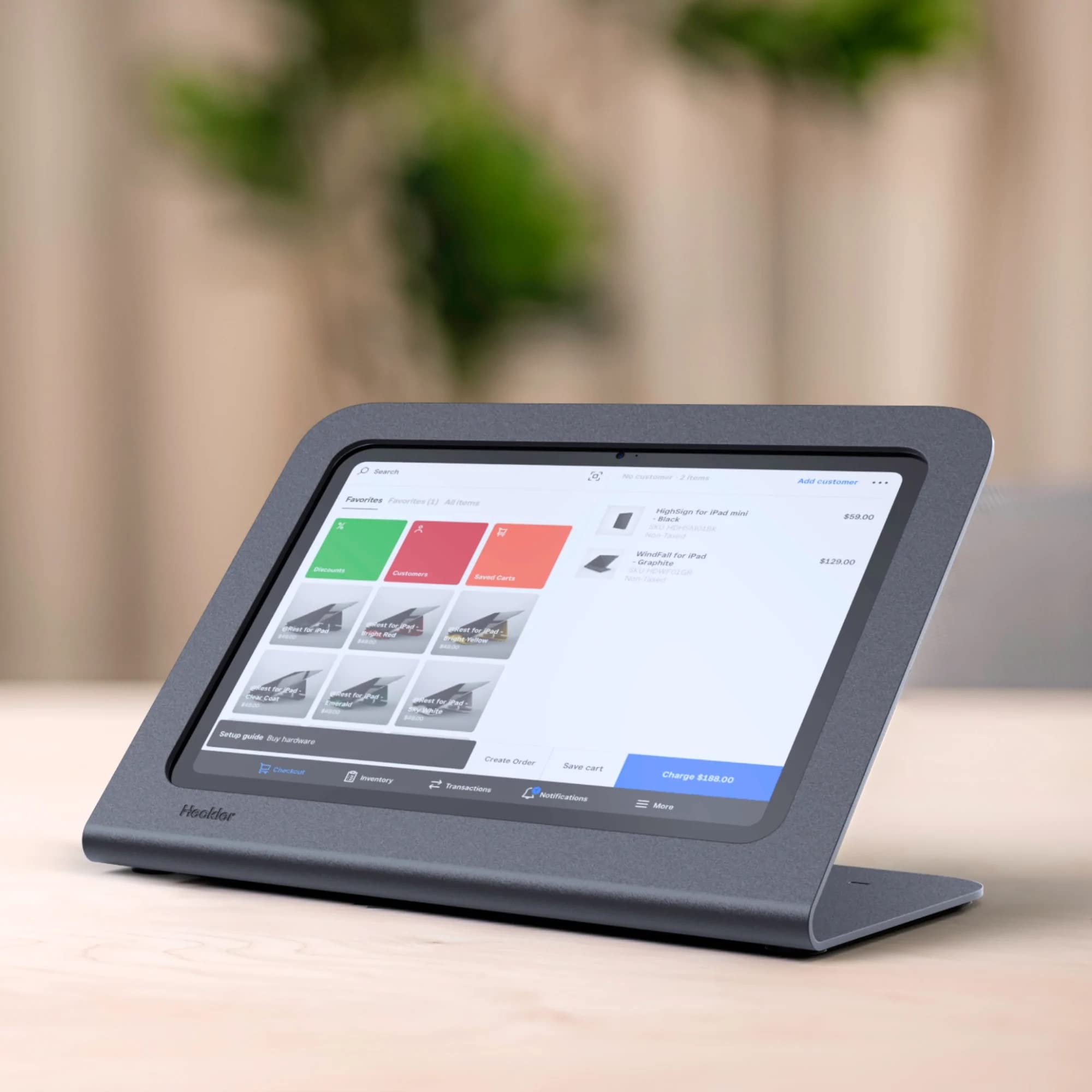 Windfall Heckler Design Support de sécurité antivol Compatible avec iPad 10 (2022) 10,9 Pouce, Noir