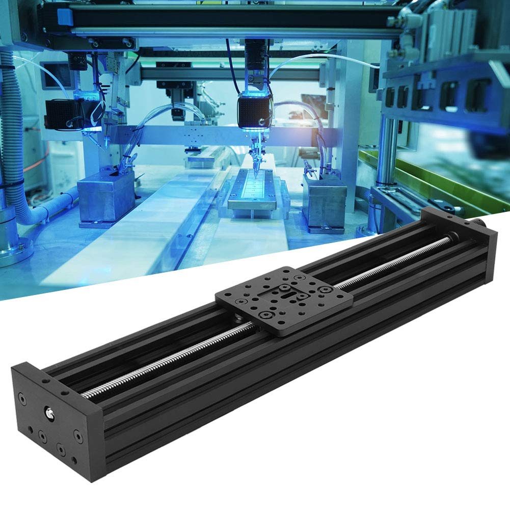 4080U - Mesa deslizante lineal con husillo de avance de aleación de aluminio, módulo de movimiento de eje XYZ con paso de 2 mm para impresoras 3D y máquinas de grabado (500 mm)