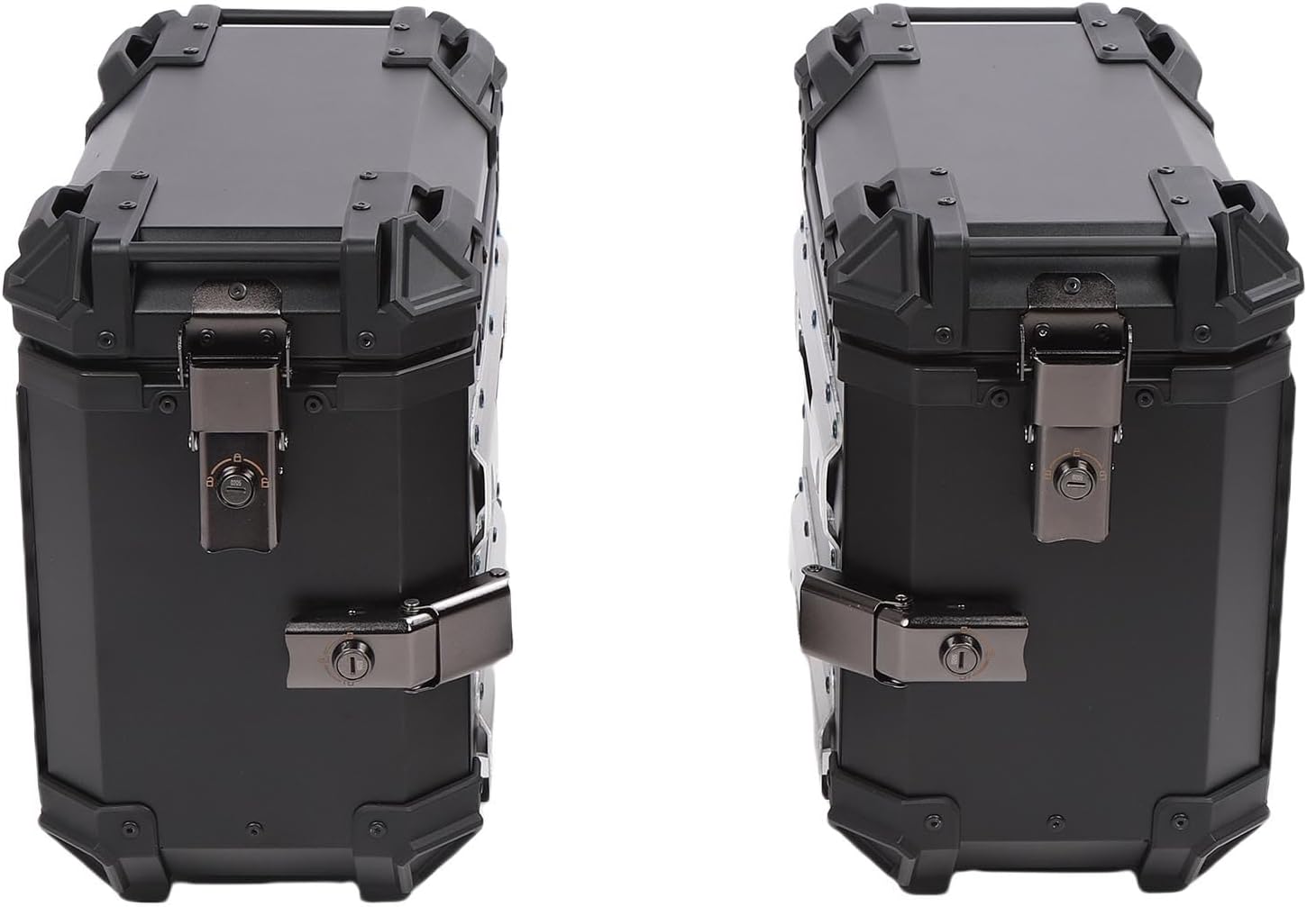 Universal Side Case, 35L Aluminum Alloy Side Box with Removable Washable PU Lining and Reflective Stickers, for Helmet Luggage Storage