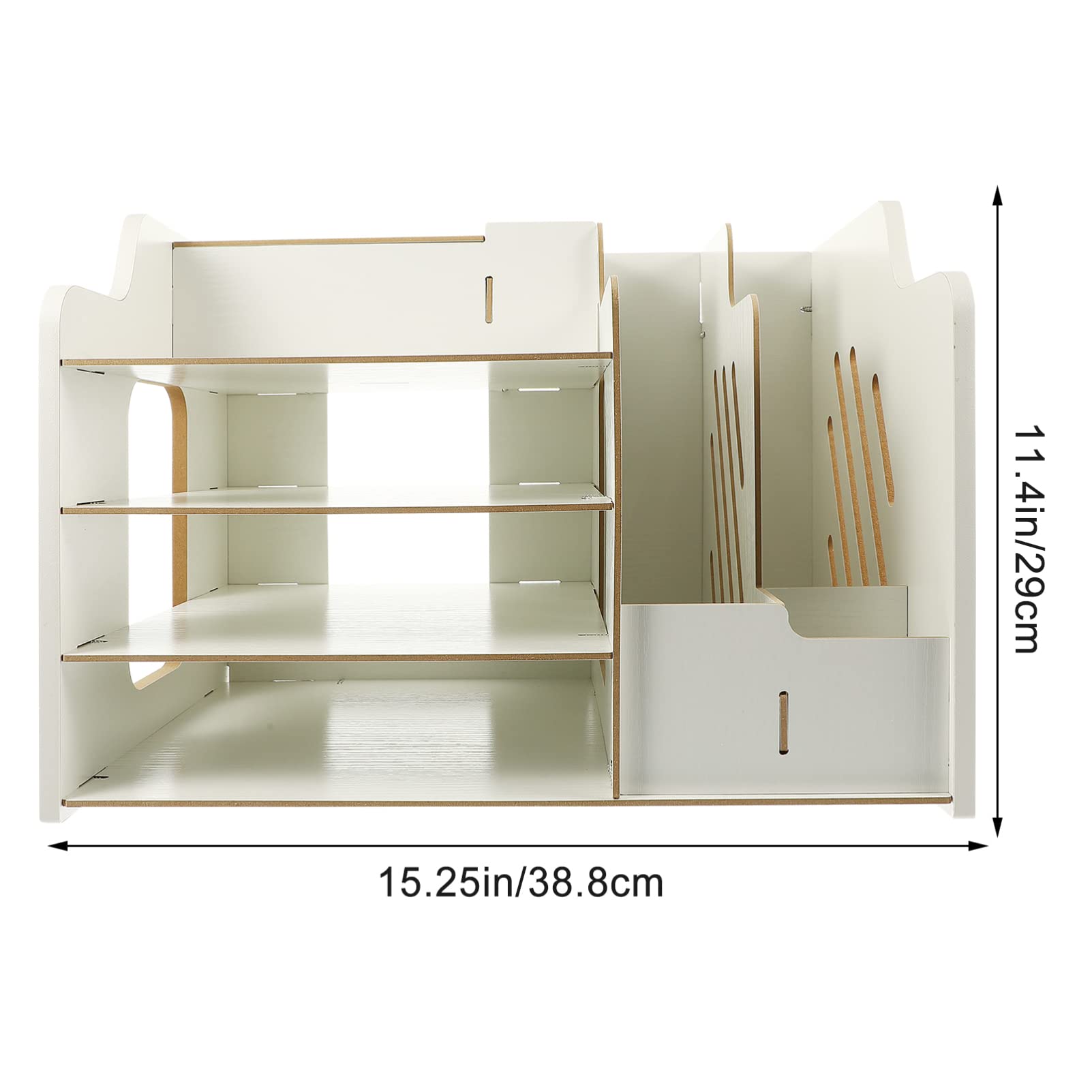 Schreibtisch Organizer für Bürobedarf Weiß mit Lock Doppelschublade