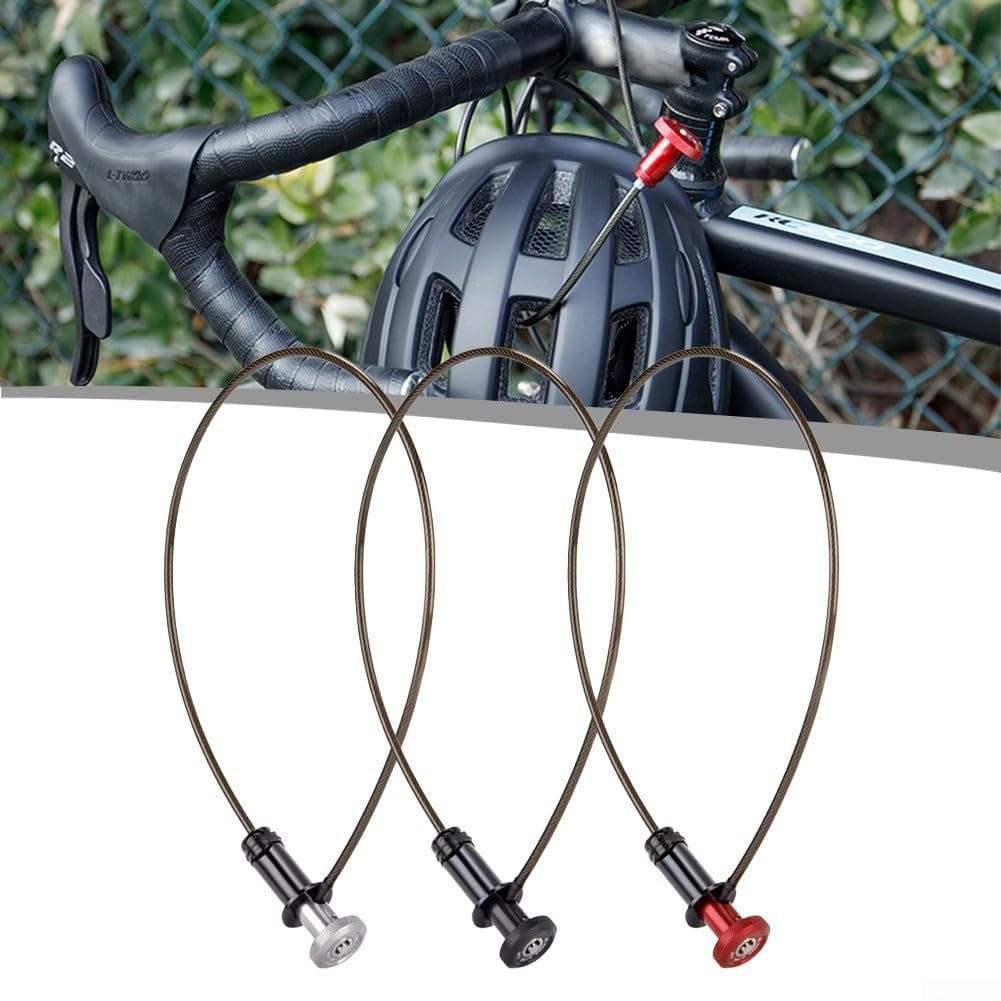 Fahrradschloss für Mountainbike, Rennrad, verstecktes Stahlkabelschloss, tragbarer Helm, verstecktes Schloss, Schlüsselschloss, Diebstahlschutz, 