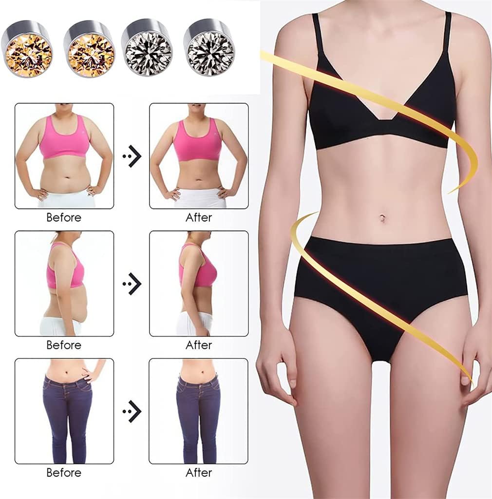 Ctdma Magnetic Acupressure Slimming Earrings, Magnetic Lymph Detox Earrings, Non Piercing Acupressure Earrings, Magnetic Therapy Earrings, Lymphatic Drainage Therapeutic Magnetic Earrings (9Pcs,B) : Health & Household