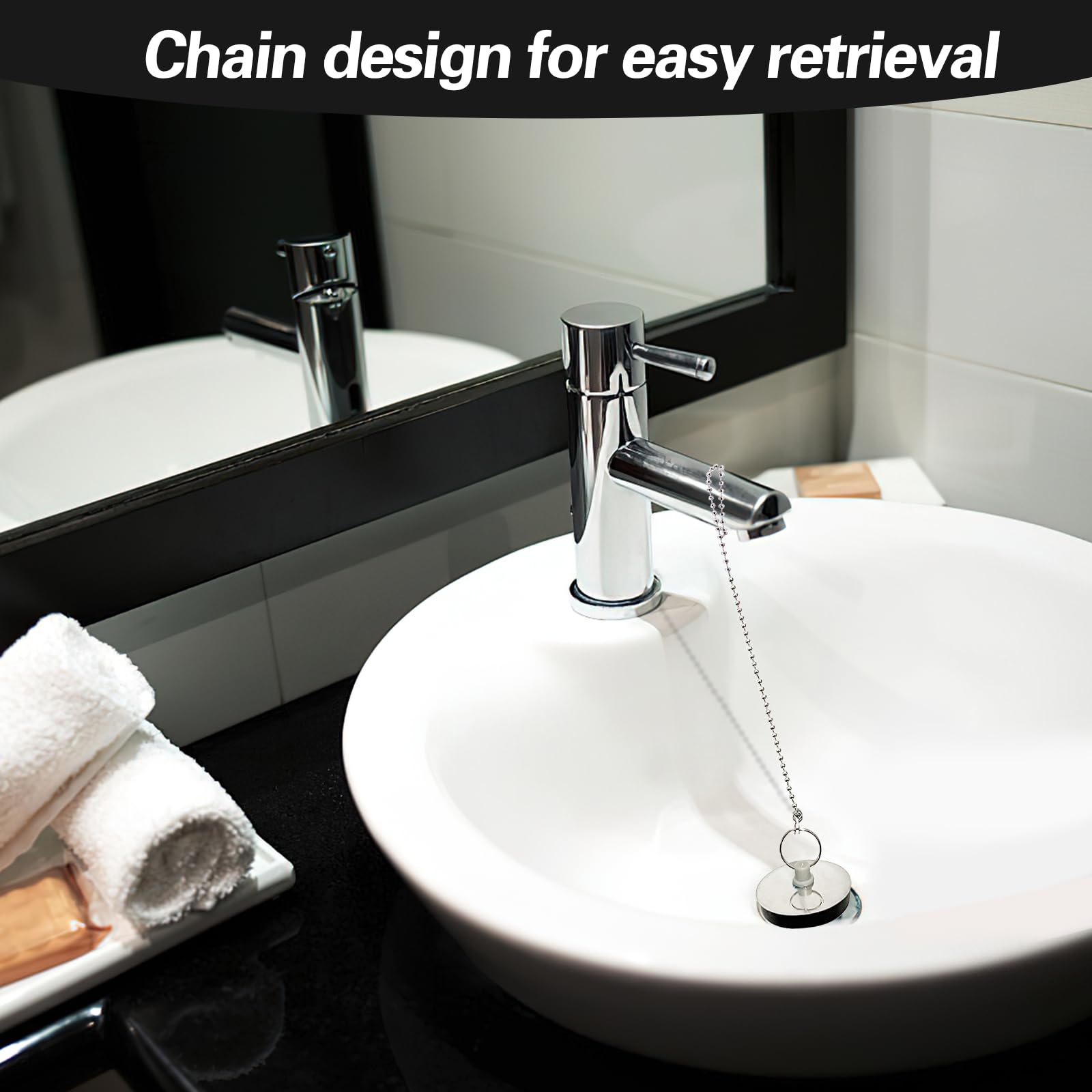 FIHODONE 4 Pièces Bouchon Evier Cuisine, 46mm-42mm Bouchon