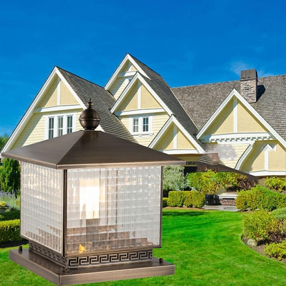 QUSYZD Outdoor Post Lights Modern Waterproof Post Light Outdoor Landscape Column Headlights Garden Courtyard Pillar Lamp, Style Modern,