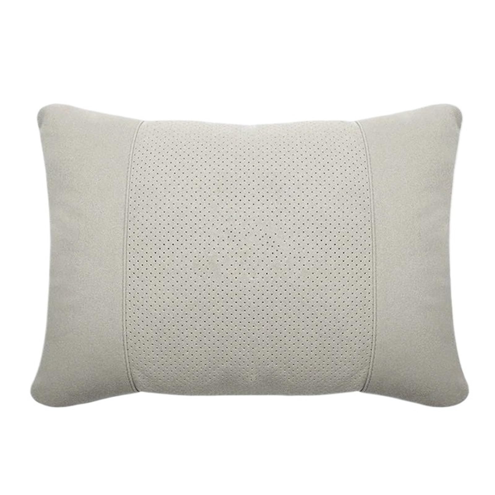 KAUWYEHD Car Seat Accessories Fit For XPENG P5 P7 G3 G6 G9 X9 N5 F57 BETA Car Headrest Neck Support Seat Lumbar Cushion Breathable Soft Pillow(Beige Waist pad)
