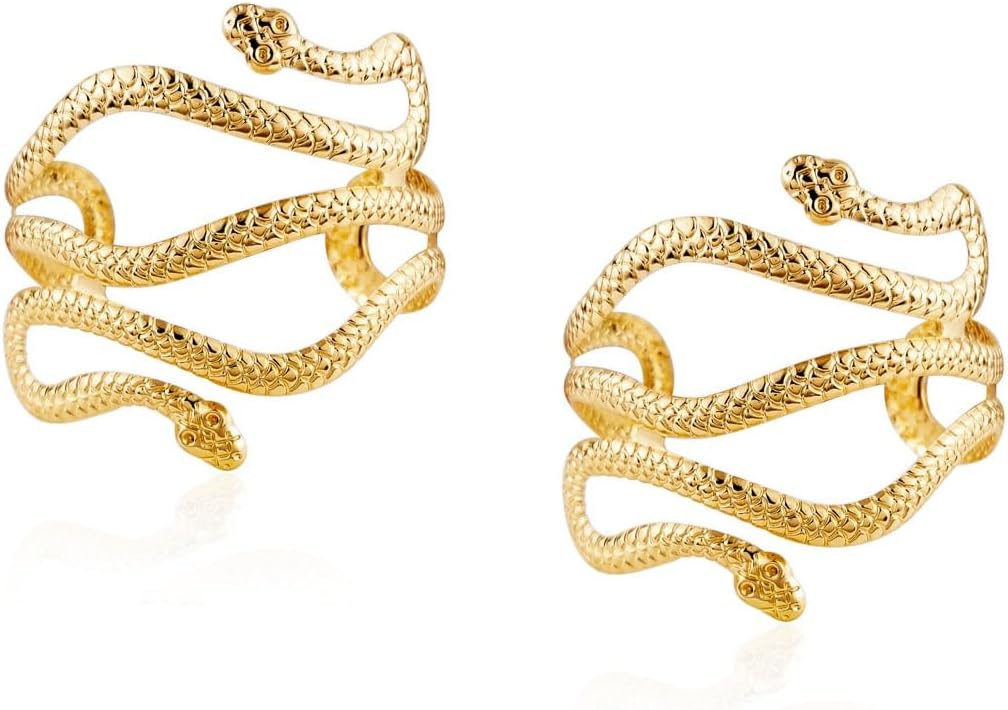 Pingyongchang 2 Pcs Cuff Bangle Bracelet for Women Open Wide Wire Bracelets Set Gold Wrist Cuff Wrap Bracelet Adjustable Classic Bohemia Birthday Gift image 4