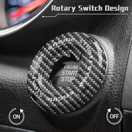 Miniatura 10 de Cubierta giratoria para botón de oprimir arranque y apagado de motor de automóvil, calcomanía de Batman, decoración interior, cubierta de