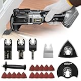 Cordless Oscillating Tool for Dewalt 20V Battery, 6 Variable Speed Brushless-Motor Tool, Oscillating Multi Tool Kit for Cutting Wood Drywall Nails Remove Grout & Sanding(Battery Not Included)